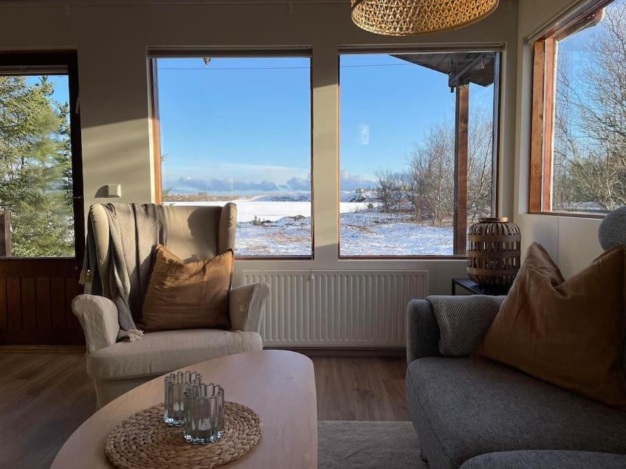 Lakeview Cabin Near Kirkjubaejarklaustur Bagian luar foto
